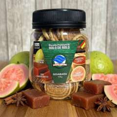 BIscoito Artesanal Premium de Bolo de Rolo 125g - GOIABADA - Estância Três Rios - Delícias artesanais com a qualidade e o sabor que você conhece