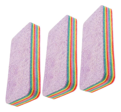 Esponja Multicapa Reutilizable Arcoíris Microfibra Pack X 3