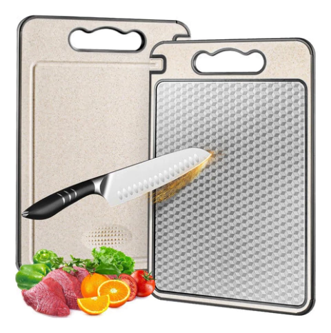 Tabla De Cocina Con Afilador 2 En 1 Acero Inoxidable