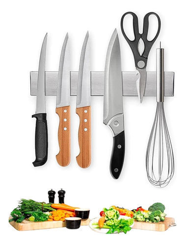 Barra Imantada Porta Cuchillos Magnetica Cubiertos Pared