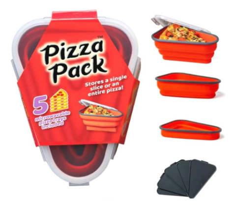 Taper Contenedor Para Pizza Plegable Triangular 5 Bandejas