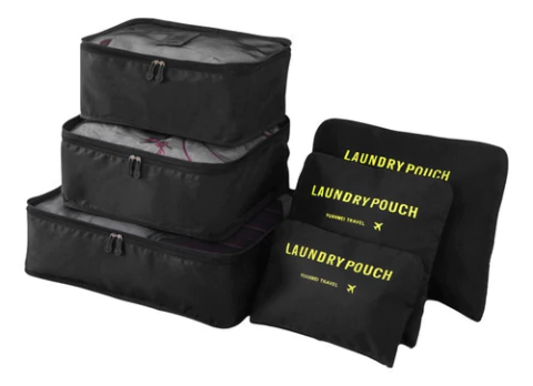 Organizador De Valija Set De Viaje Avion Estuche Ropa X6