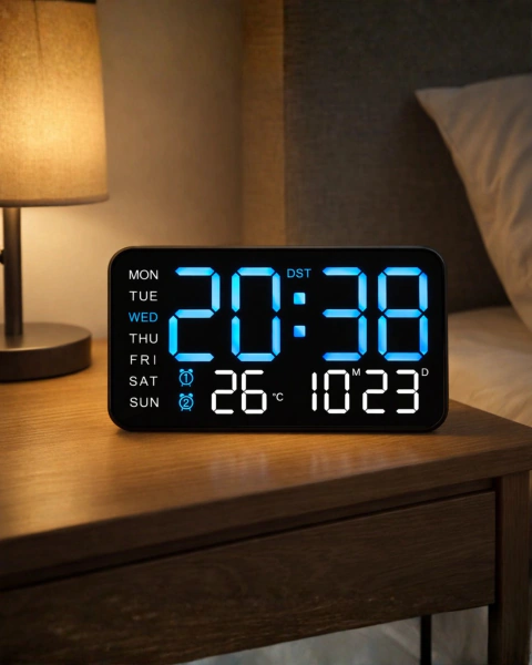 Reloj Digital Led Despertador Alarma Fecha Y Temperatura