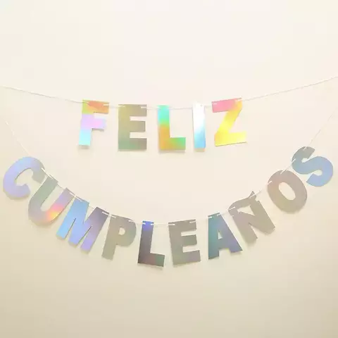 Feliz Cumple tornasolado - comprar online