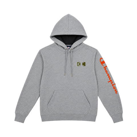 Moletom Champion Script Camo Box – Cinza