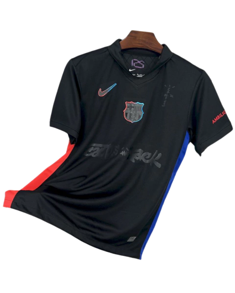 Camisa Barcelona Travis Scott Cactus Jack II 24/25 - Torcedor Nike Masculina - Preta