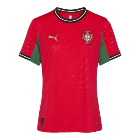 Camisa Seleção Portugal I 25/26 - Torcedor Puma Feminina - Vermelha