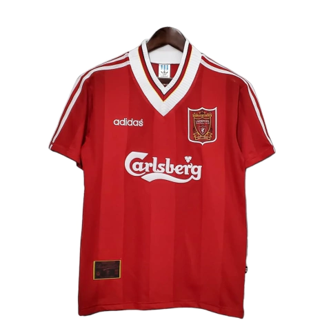 Camisa Retrô Liverpool 1996/1997 - Masculina Adidas - Vermelha e branca
