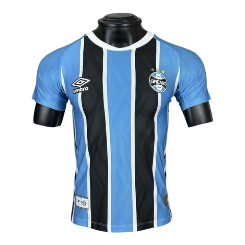 Camisa Grêmio I 25/26 - Jogador Umbro Masculina - Azul e preta