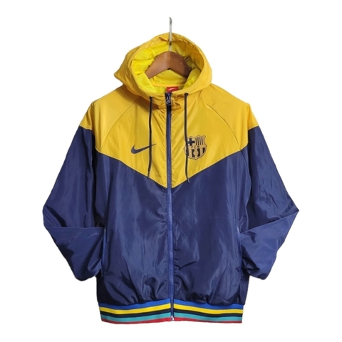 Jaqueta Corta-Vento Barcelona 23/24 - Amarela e azul