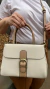 Bolsa Alba Média – Design Estruturado Off-White e Caramelo - Valeska Milani