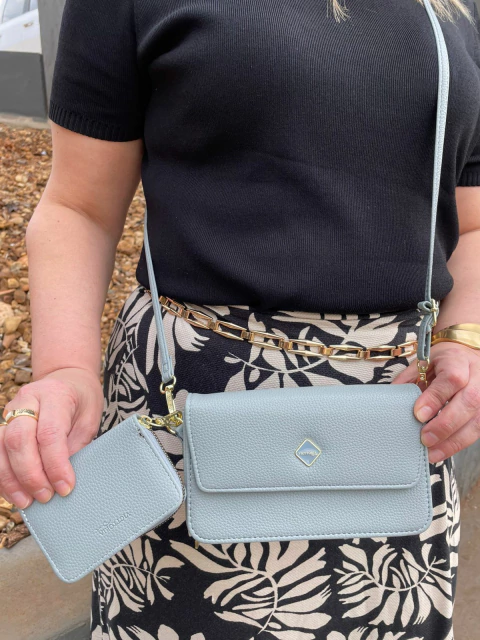 Bolsa Michela Transversal com Duas Divisórias e Carteirinha Porta-Cartão