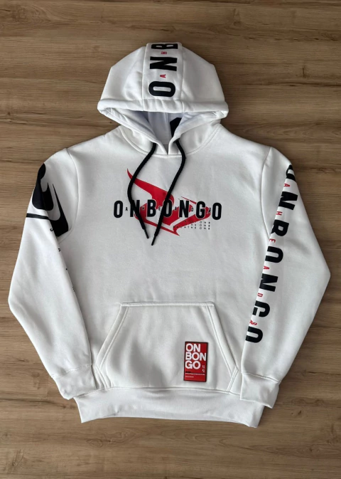 Moletom Canguru Adulto Masculino Onbongo Off White