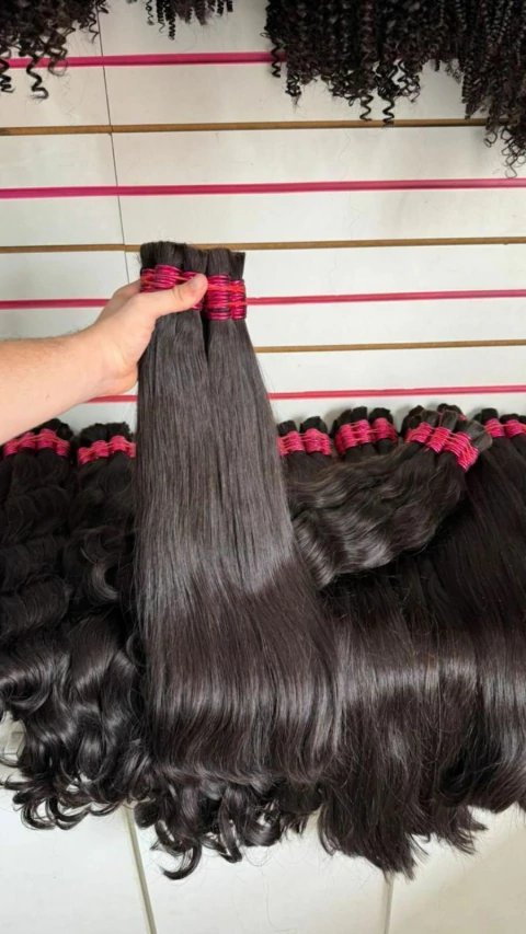 Cabelo Indiano Liso Natural 65cm Castanho Escuro (Liga Lilás) 100g - comprar online