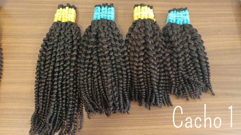 Cabelo Indiano Cacho 1 55cm Castanho Escuro (Permanente) 100g - comprar online