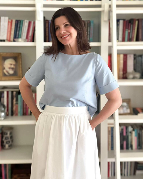 Blusa Olivia Azul Claro - comprar online