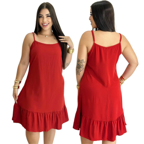 Vestido curto feminino alcinha soltinho tecido Leve Ideal para o Dia a Dia Clara - Allana Brand
