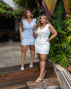 Conjunto Listrado Riviera - Sanches Moda Plus Size