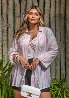 Camisa Cropped Listrada - loja online