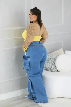 Calça Wide Leg Bolsos - comprar online