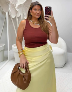 Saia cetim com lenço - comprar online