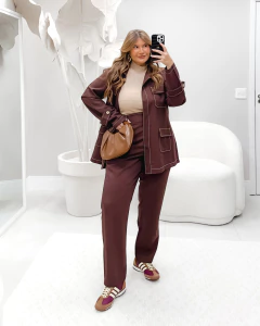 Conjunto Jaqueta e Calça Pespontados