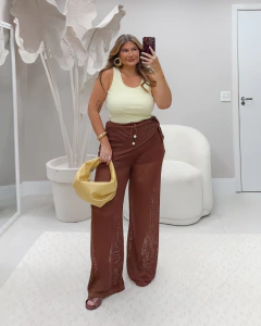 Calça Tricô Marrom