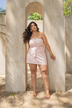 Conjunto Top Assimétrico e Saia Shorts - comprar online