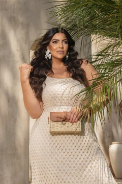 Imagem do Vestido com Babados em Tela