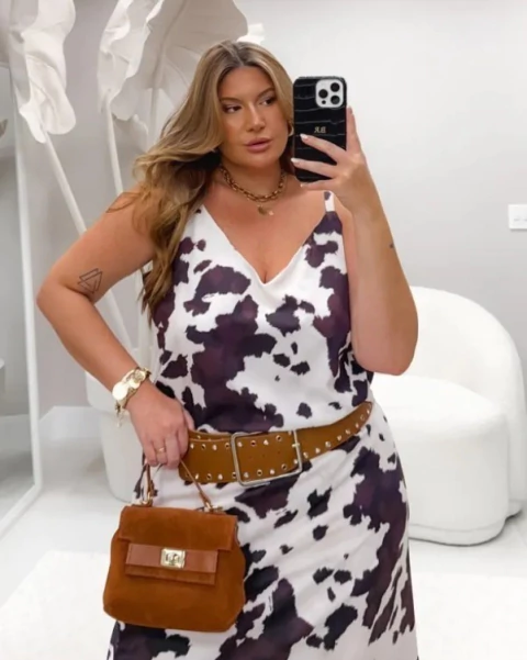 Blusa de Alça Animal Print