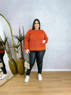 Blusa Tricot Bolsinho - Sanches Moda Plus Size