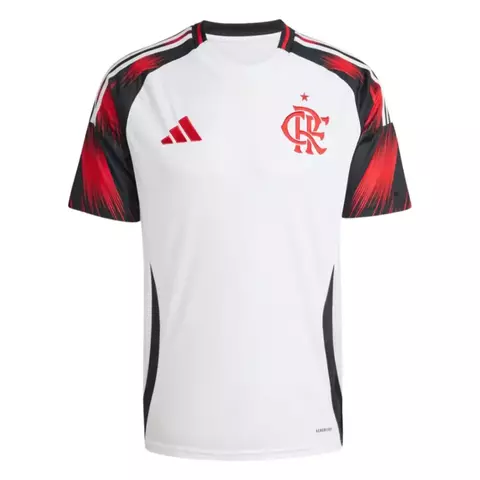 Camisa Flamengo II 25/26 - Torcedor Adidas Masculina - Branca com detalhes em preto e vermelho - comprar online