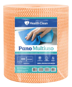 Pano de Limpeza Multiuso Laranja 28cmx40cmx240m - 600 Panos