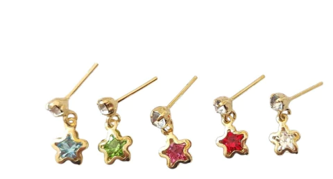 Brinco infantil pêndulo de estrela - Colorido - comprar online