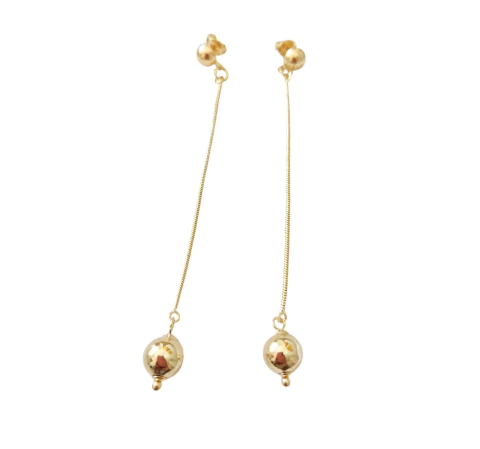 Brinco pêndulo folheado a ouro 18k - Lívia - comprar online