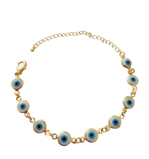 Pulseira folheado a ouro 18k - Olho grego - comprar online