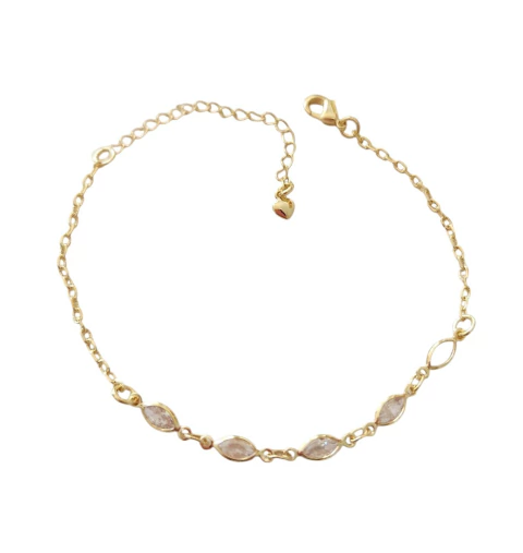 Pulseira Luz folheada a ouro 18k com zircônias - comprar online