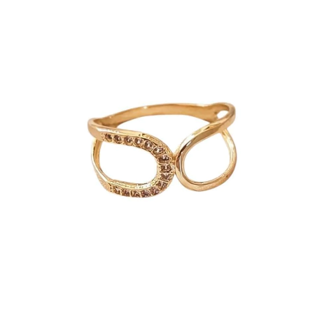 Anel folheado a ouro 18k com Zircônias - Lumi - comprar online