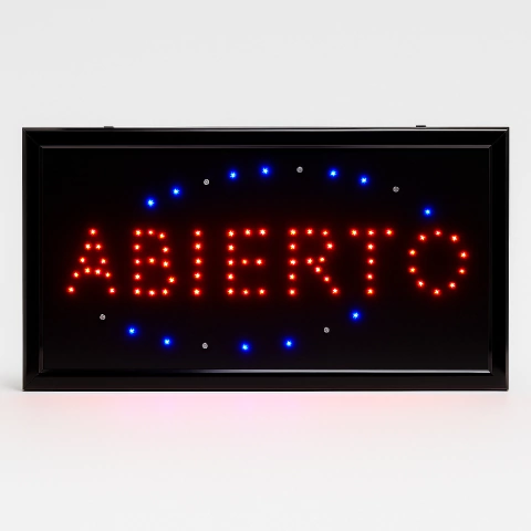Cartel LED Luminoso “ABIERTO”