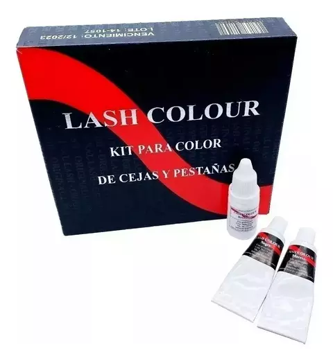 Combo Lash Colour Color Cejas Pestañas 2 Pomos Y 1 Revelador
