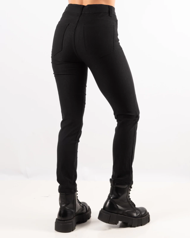 Pantalón recto de bengalina negro de Cuerda Jeans & Co — imagen 4