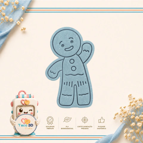 CORTADOR DE BISCOITO + CARIMBO MARCADOR NATAL: GINGER SHREK