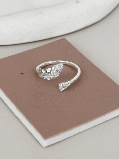 anel ajustável ramo com ponto de luz gotinha