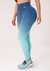 Legging fitness feminina preto degradê modela bumbum seamless+