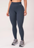 Legging fitness feminina cinza chumbo canelada com cós alto seamless+ - loja online