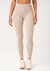 Legging fitness feminina areia canelada com cós alto seamless+ - loja online