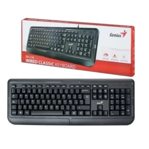 TECLADO GENIUS KB-118 II USB NEGRO
