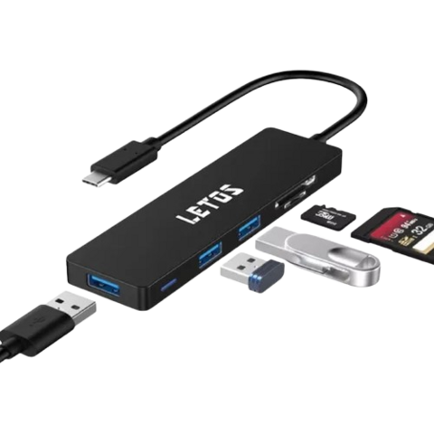 HUB USB C A 3 USB/SD/MICRO SD LE-HBA05 LETOS - comprar online
