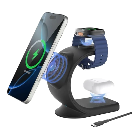 Base Cargador Inalámbrico 3en1 Kbod W14