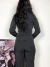 vintage black pinstripe fitted blazer | P/M - comprar online
